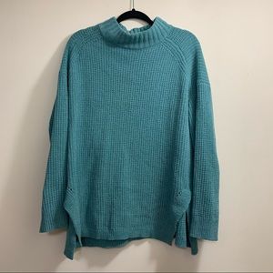 A New Day Oversized Tunic Chunky Knit Sweater Ribbed Mock Neck Size XL